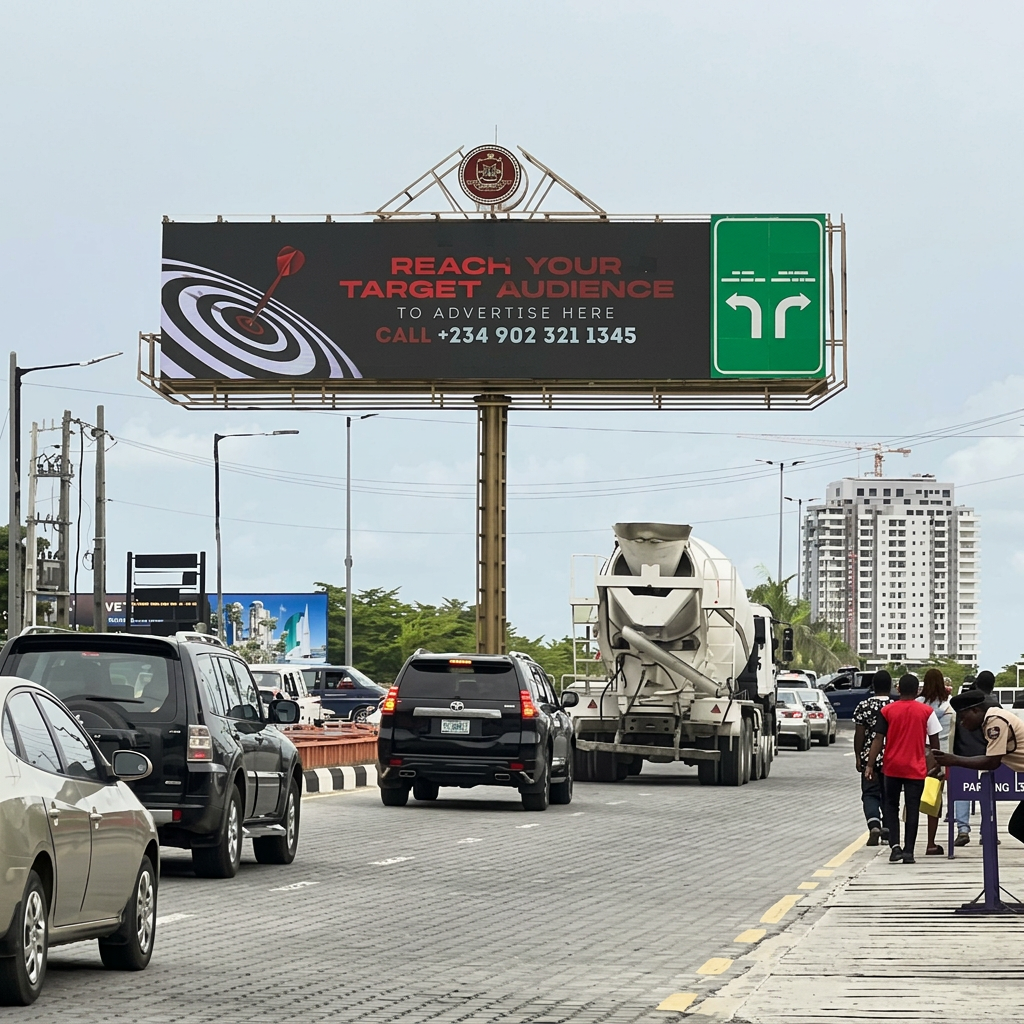 Gantry LED – Akin Adesola by Ahmadu Bello Way advertising face and surrounding environment