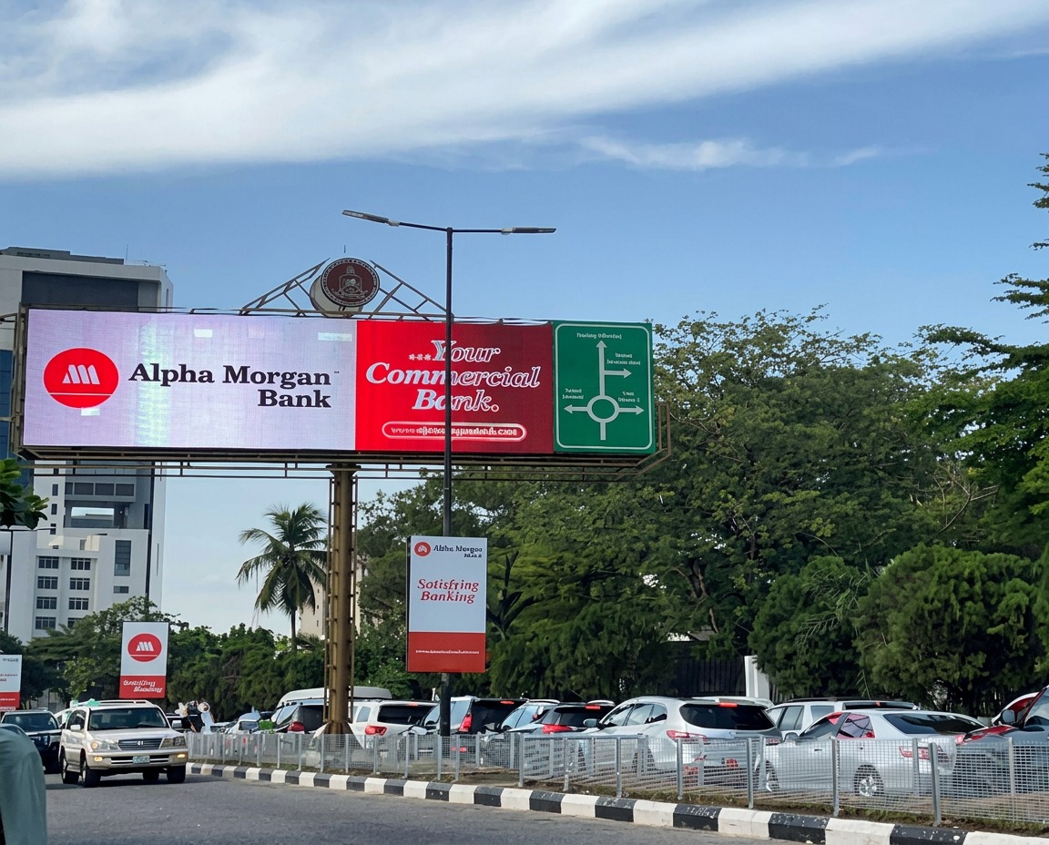Gantry LED – Adetokunbo Ademola by Eko Hotel advertising face and surrounding environment