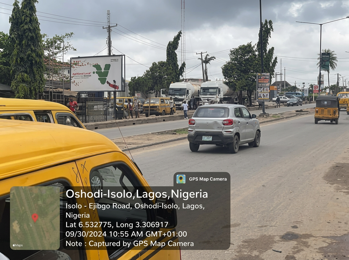 48 sheet – Jakande Estate fence FTF Ejigbo advertising face and surrounding environment