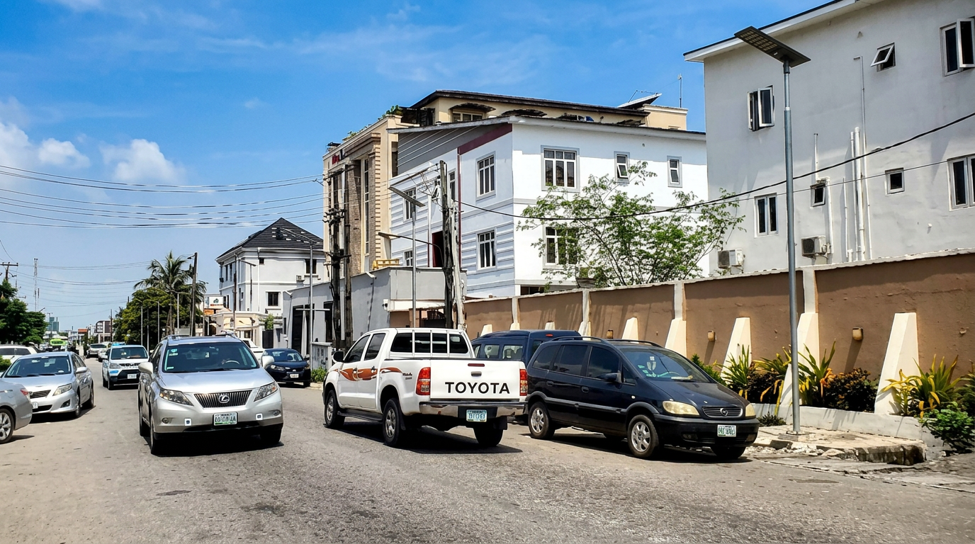 Lamp poles – Oba Idowu Abiodun Oniru Road FTF Palace Road advertising face and surrounding environment